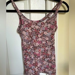 aerie floral tank top